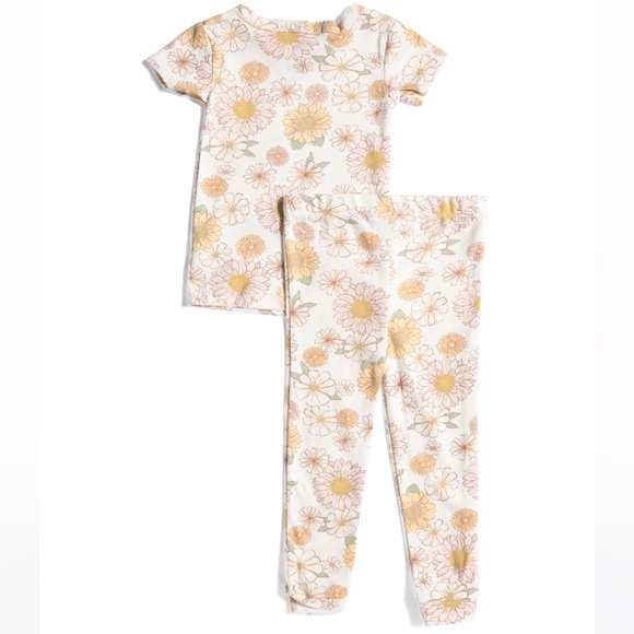 CHICKPEA ORGANIC Infant Baby Girls 2pc Sleep Pajama Set 12M 12 Months - Picture 2 of 3